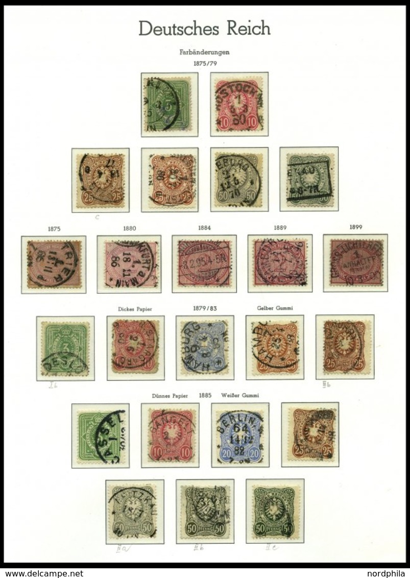 SAMMLUNGEN O, Fast Nur Gestempelte Sammlung Dt. Reich Von 1872-1919 Im Leuchtturm Falzlosalbum Mit Diversen Besseren Wer - Used Stamps