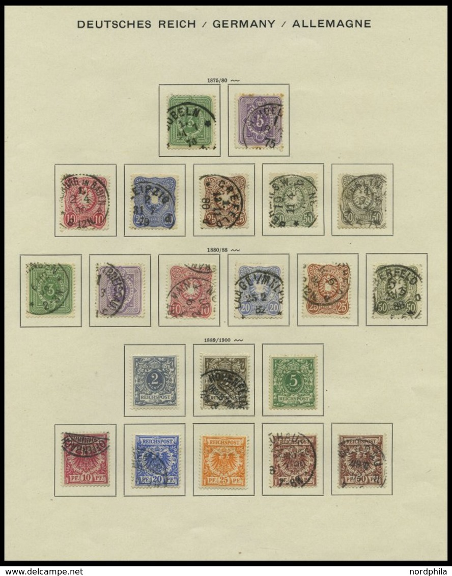 SAMMLUNGEN O, 1872-1922, Alter, Fast Nur Gestempelter Sammlungsteil Dt. Reich Mit Einigen Besseren Werten In Stark Unter - Used Stamps