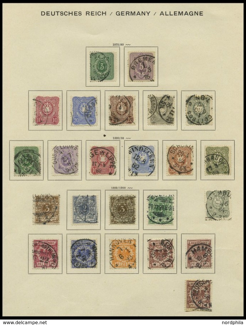 SAMMLUNGEN O,* , 1872-1922, Meist Gestempelte Sammlung Dt. Reich Mit Vielen Guten Werten, Meist Prachterhaltung, Der Inf - Used Stamps