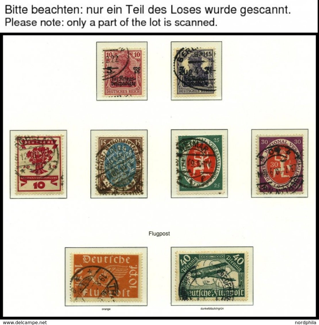 SAMMLUNGEN O, 1919-23, Gestempelte Saubere Sammlung Inflation Mit Mittleren Werten Auf Leuchtturm Falzlosseiten, Feinst/ - Usados