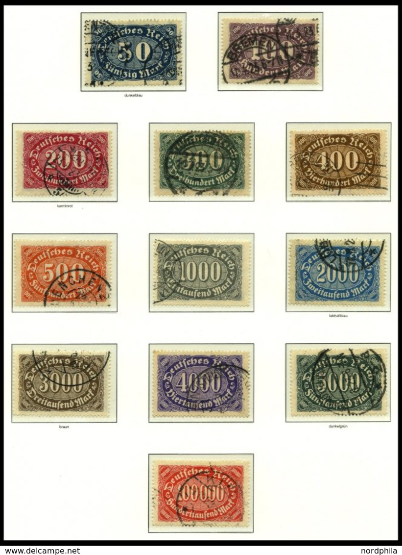 SAMMLUNGEN O, 1919-23, Gestempelte Saubere Sammlung Inflation Mit Mittleren Werten Auf Leuchtturm Falzlosseiten, Feinst/ - Used Stamps