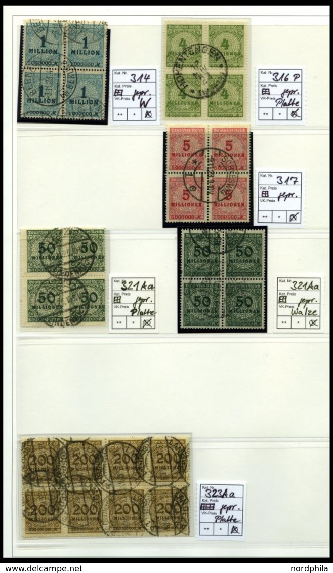 SAMMLUNGEN o,BrfStk,Brief , 1916-22, saubere Sammlung Inflation, spezialisiert mit Platten- und Walzendrucken, waagerech