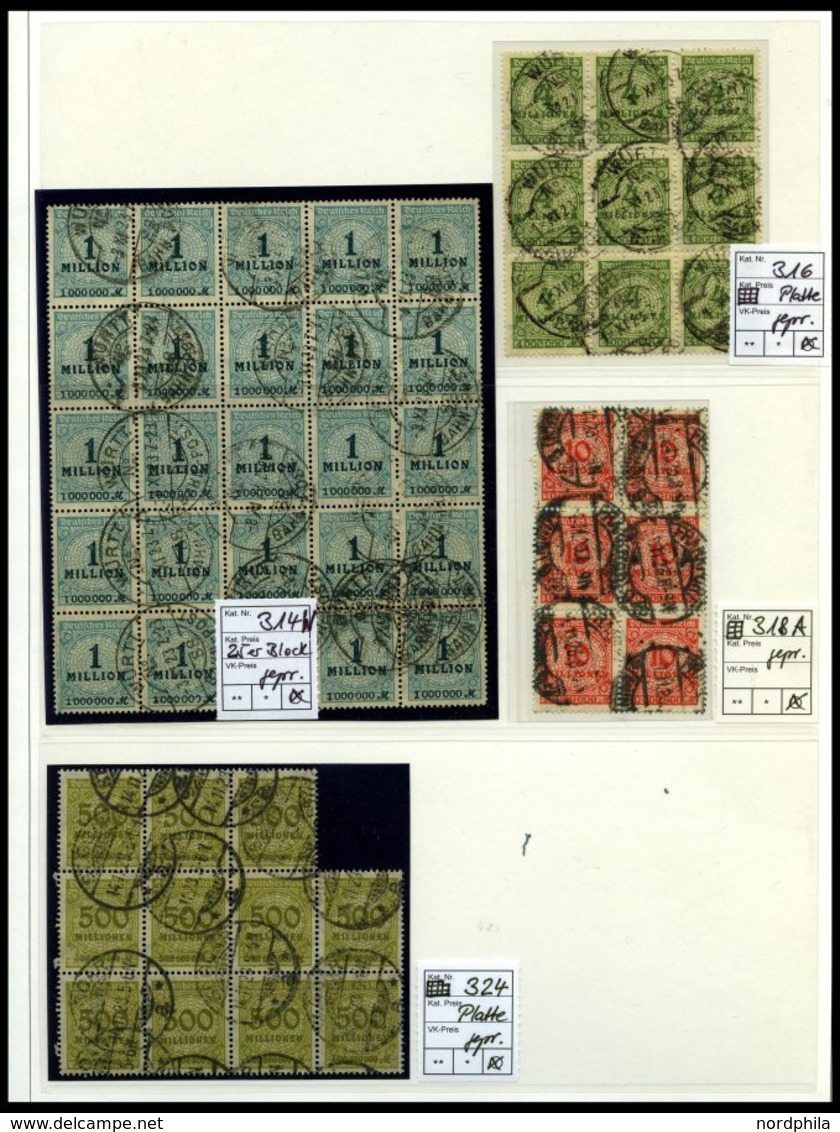 SAMMLUNGEN o,BrfStk,Brief , 1916-22, saubere Sammlung Inflation, spezialisiert mit Platten- und Walzendrucken, waagerech