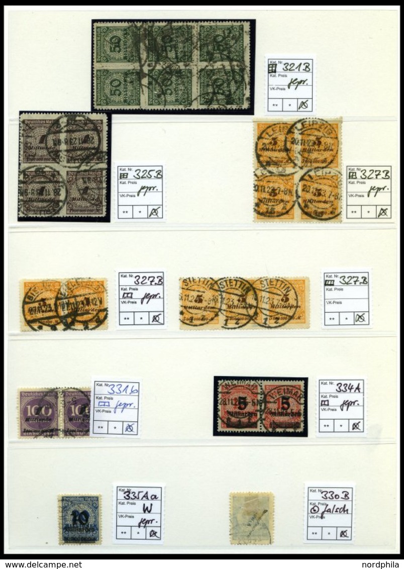 SAMMLUNGEN o,BrfStk,Brief , 1916-22, saubere Sammlung Inflation, spezialisiert mit Platten- und Walzendrucken, waagerech