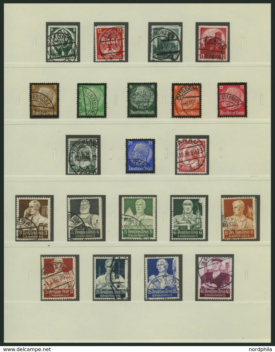 SAMMLUNGEN O, 1923-1945, Gestempelte Sammlung Dt. Reich Im Neuwertigen SAFE-Dual-Album, Ab Mi.Nr. 459 Bis Auf Block 2 Ko - Used Stamps