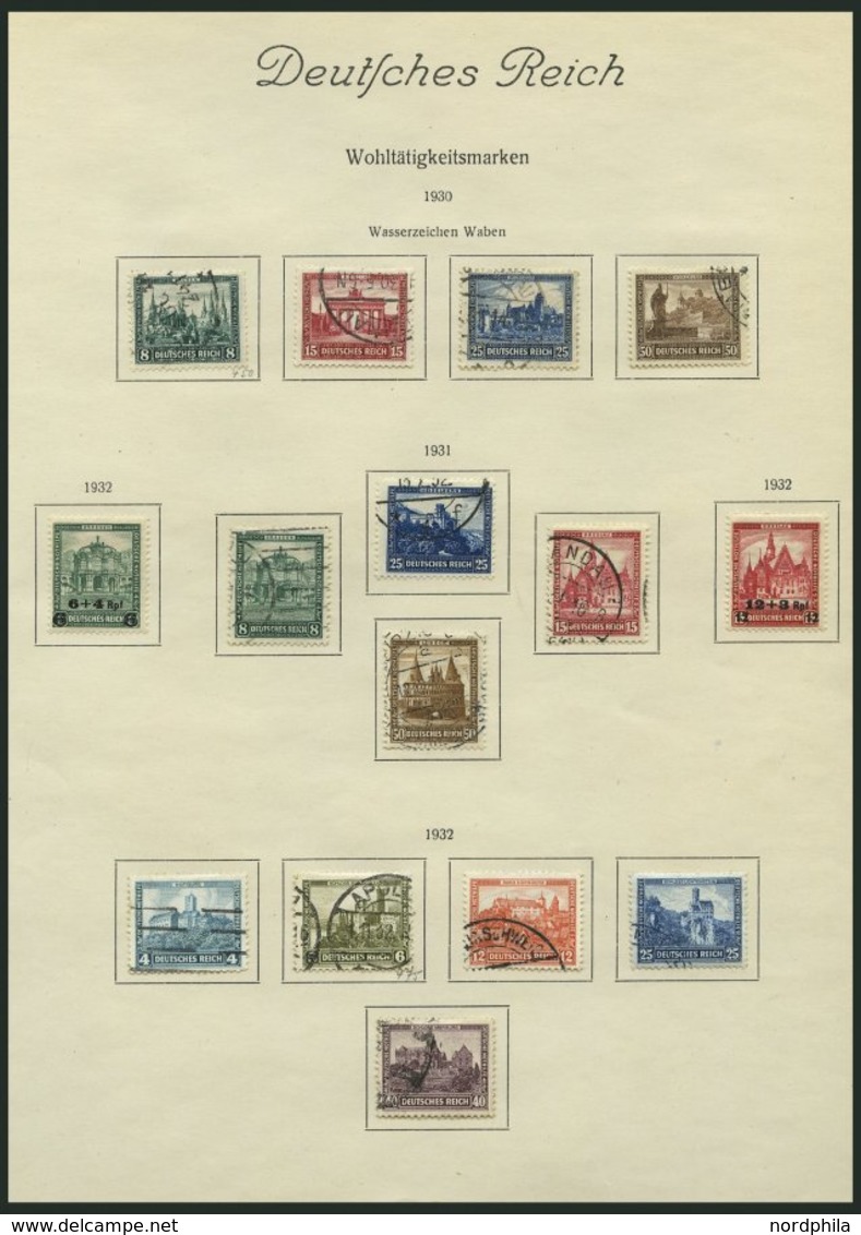 SAMMLUNGEN O, Gestempelte Sammlung Dt. Reich Von 1923-32 Auf KA-BE Seiten Mit Guten Mittleren Ausgaben, U.a. Mi.Nr. 378- - Gebraucht