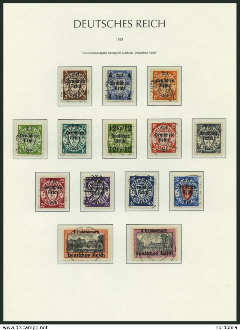 SAMMLUNGEN O,BrfStk,Brief , 1932-45, Saubere Gestempelte Sammlung Dt. Reich Im Leuchtturm Falzlosalbum, Bis Auf Bl. 2, 3 - Used Stamps