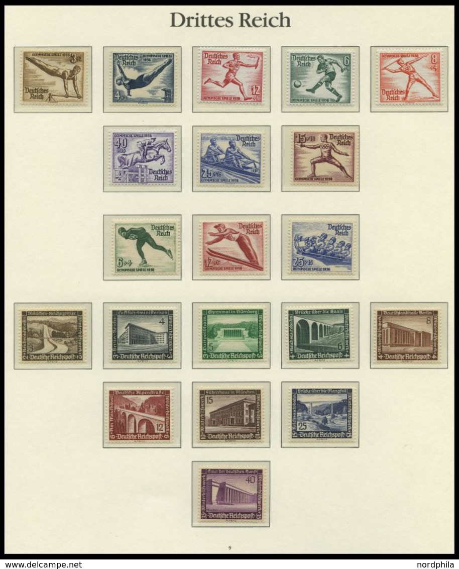 SAMMLUNGEN **, 1933-49 bis auf ganz wenige Ausnahmen saubere postfrische Sammlung im Borek Falzlosalbum, ab 1934 bis auf