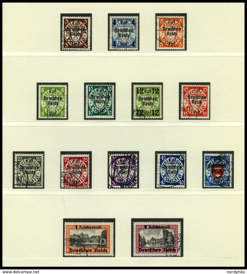 SAMMLUNGEN 479-910 O, Sauber Gestempelte Sammlung Dt. Reich Von 1933-45 Im Leuchtturm Falzlosalbum, Bis Auf Bl. 2 Und 3  - Used Stamps