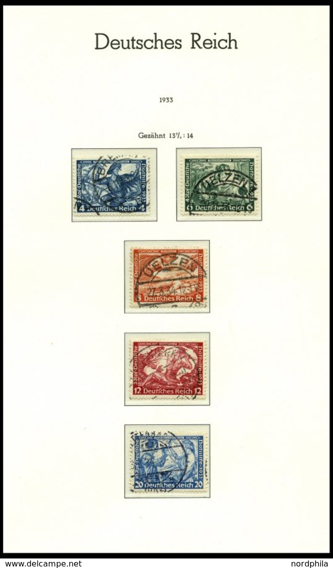 SAMMLUNGEN O, 1932-45, Bis Auf Chicagofahrt Und Block 2 Und 3 Saubere Komplette Gestempelte Sammlung Im Leuchtturm Falzl - Usados