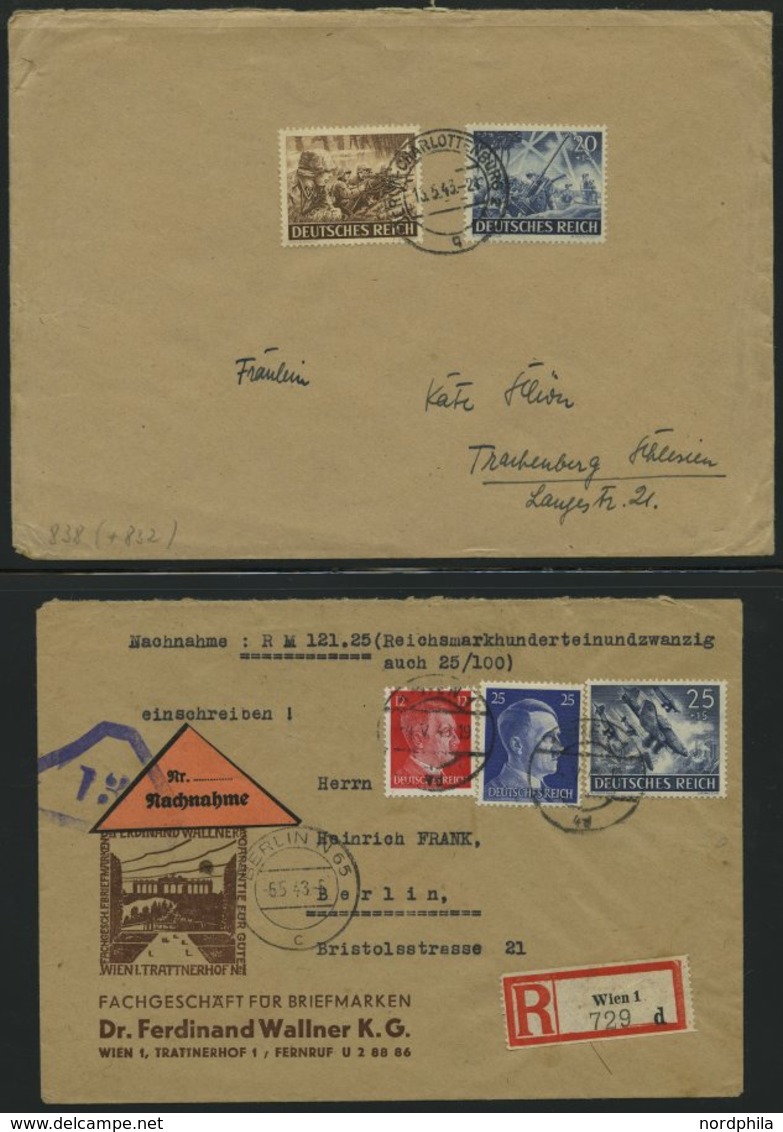 SAMMLUNGEN 1938-45, Interessante Sammlung Von 135 Belegen Mit Verschiedenen, Meist Portogerechten Sondermarken-Frankatur - Usados