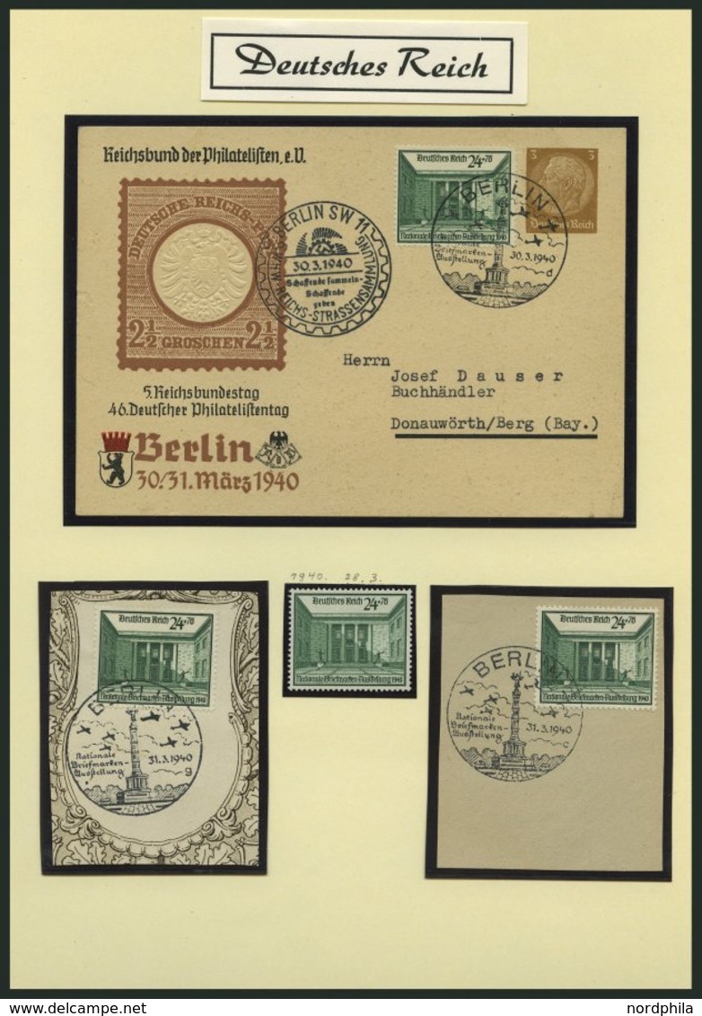 SAMMLUNGEN **,*,Brief,o,BrfStk , 1933-45, Reichhaltige Saubere Sammlung Dt. Reich, Ohne Spitzenwerte Aber Mit Vielen Son - Used Stamps