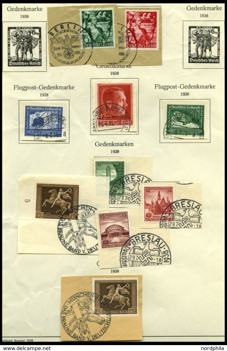 SAMMLUNGEN BrfStk,o , 1933-43, Gestempelter Sammlungsteil Dt. Reich Mit Vielen Guten Ausgaben, Meist Sauber Gestempelte  - Gebraucht