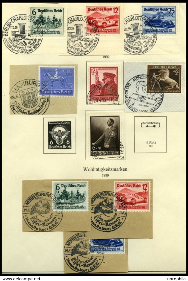 SAMMLUNGEN BrfStk,o , 1933-43, Gestempelter Sammlungsteil Dt. Reich Mit Vielen Guten Ausgaben, Meist Sauber Gestempelte  - Oblitérés