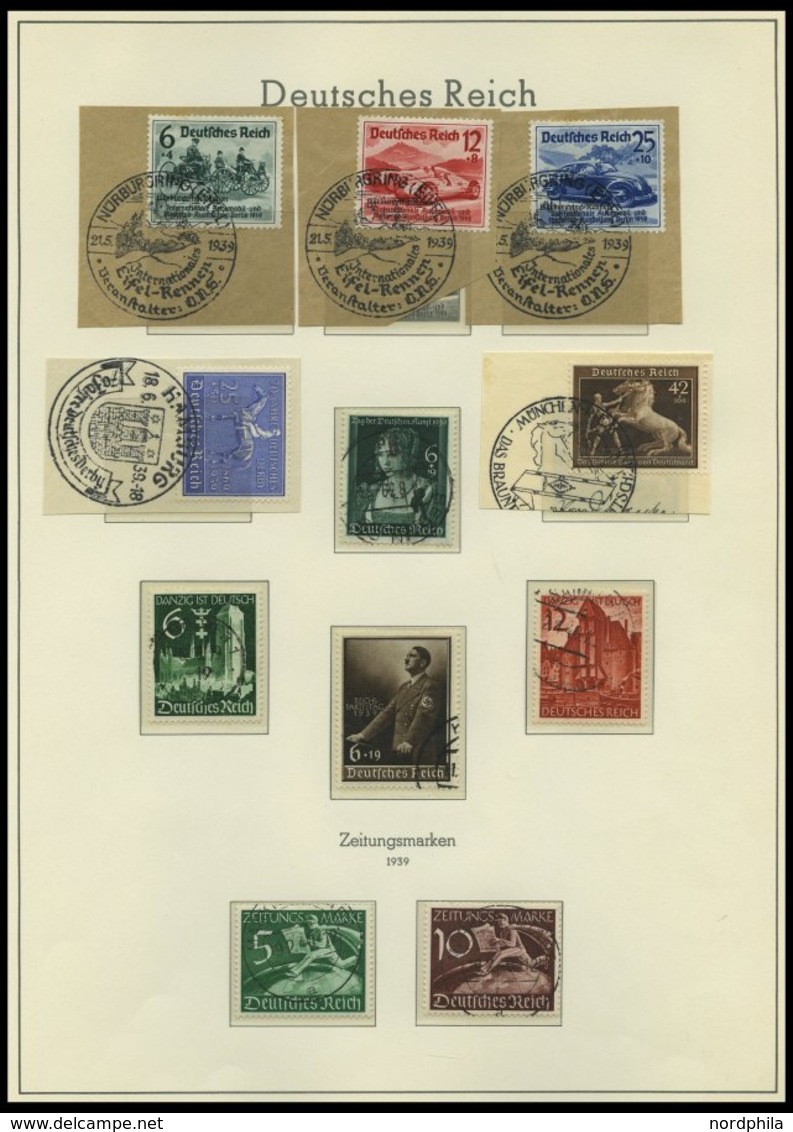 SAMMLUNGEN O,BrfStk , 1933-45, Saubere Gestempelte Sammlung Dt. Reich Mit Vielen Guten Mittleren Ausgaben, Fast Nur Prac - Used Stamps