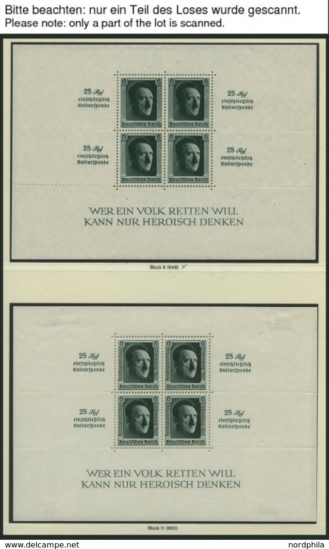 SAMMLUNGEN, LOTS *, **, Ungebrauchte Sammlung Dt. Reich Von 1933-45 Im Falzlosalbum, Ab 1935 Recht Komplett, U.a. Mit Bl - Usati
