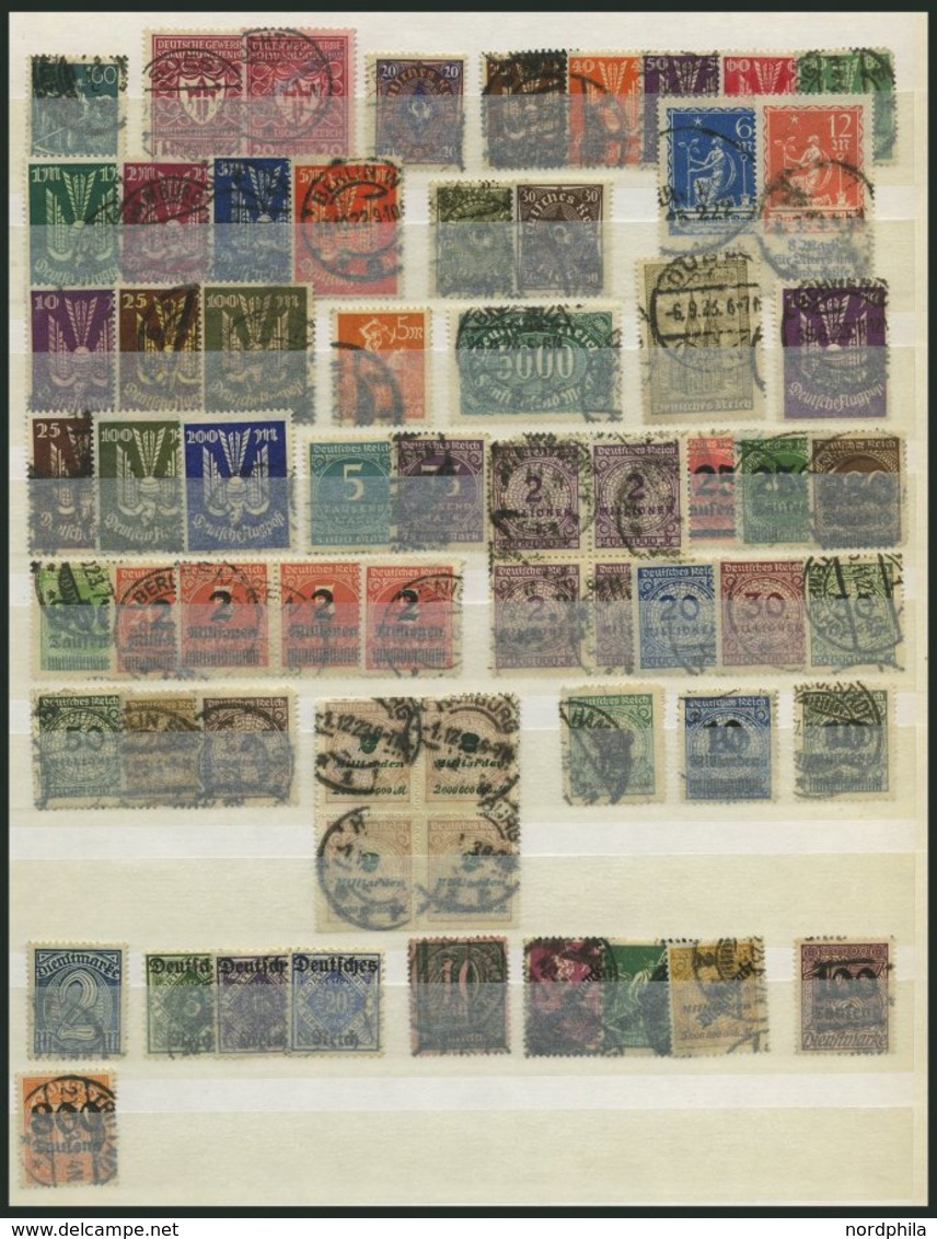 SAMMLUNGEN, LOTS O, 1921-23, 66 Verschiedene Gestempelte Kleinere Und Mittlere Werte Inflation, Meist Feinst/Pracht, All - Other & Unclassified