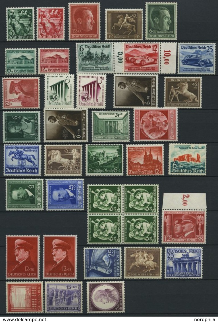 LOTS **, 1938-45, Partie Verschiedener Postfrischer Ausgaben, Pracht, Mi. über 1000.- - Otros & Sin Clasificación