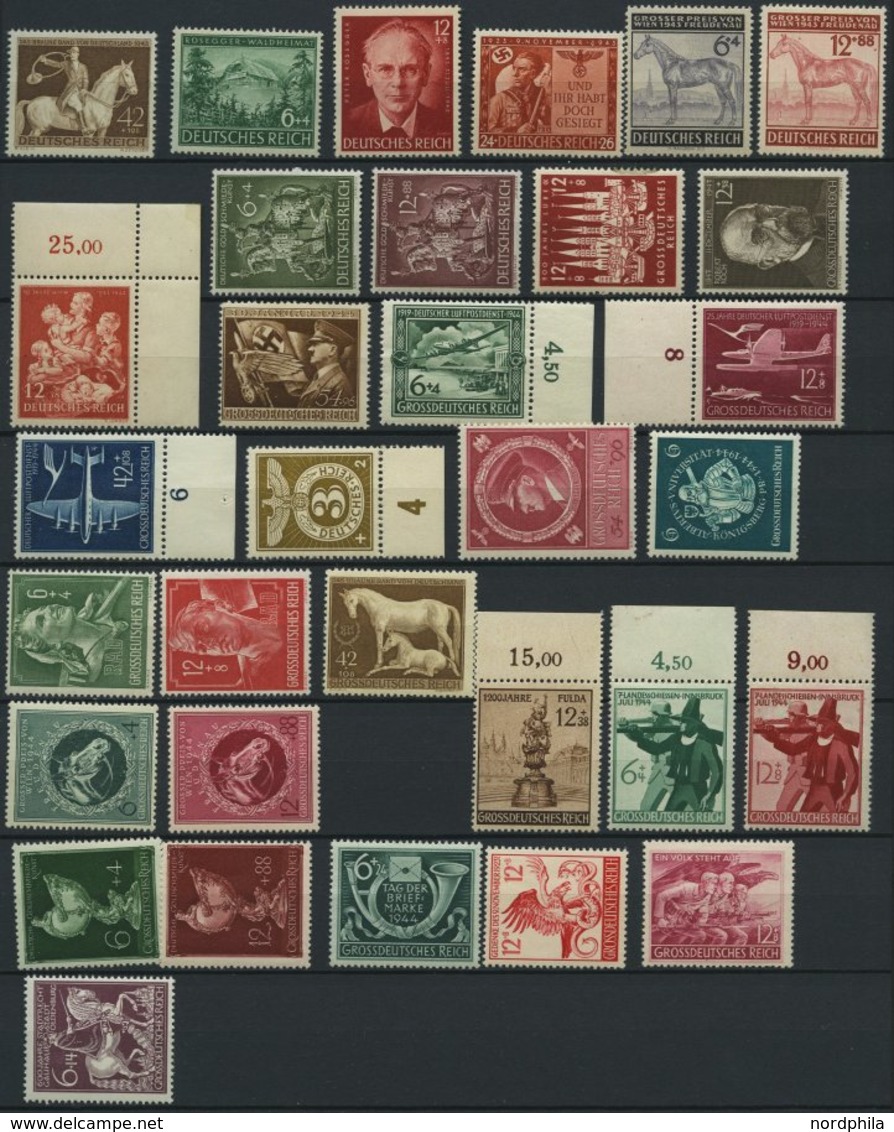LOTS **, 1938-45, Partie Verschiedener Postfrischer Ausgaben, Pracht, Mi. über 1000.- - Autres & Non Classés