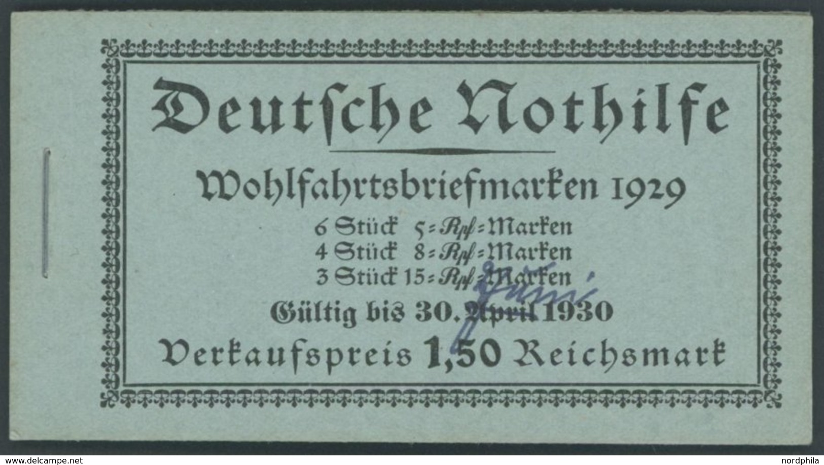 ZUSAMMENDRUCKE MH 28.2 **, 1929, Markenheftchen Nothilfe, Nicht Durchgezähnt, Heftchenblatt 64B, Pracht, Mi. 1100.- - Se-Tenant