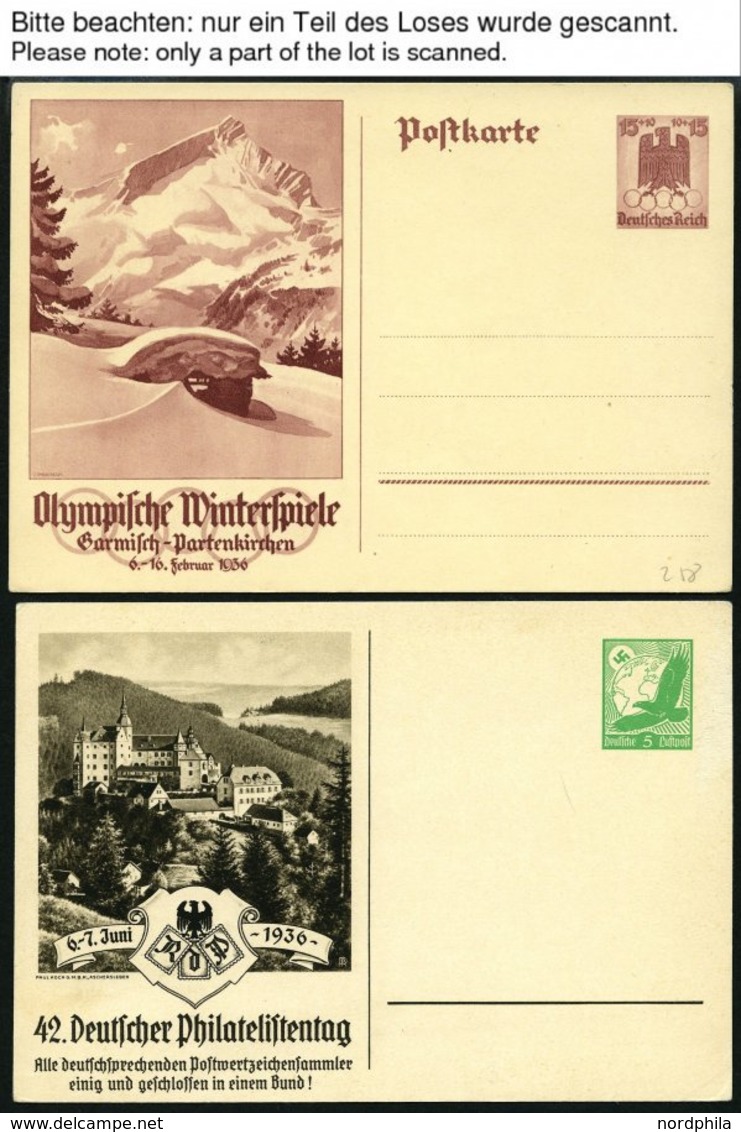 GANZSACHEN 1933-44, Partie Von 70 Verschiedenen Ungebrauchten Karten, Feinst/Pracht - Autres & Non Classés