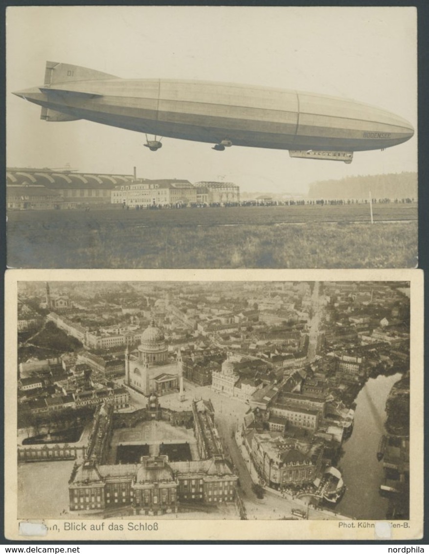 ZEPPELINPOST 19C BRIEF, 1919, Luftschiff Bodensee, Poststempel Friedrichshafen, Dazu Blankokarte (mit Firmenlochung) Mit - Zeppelins