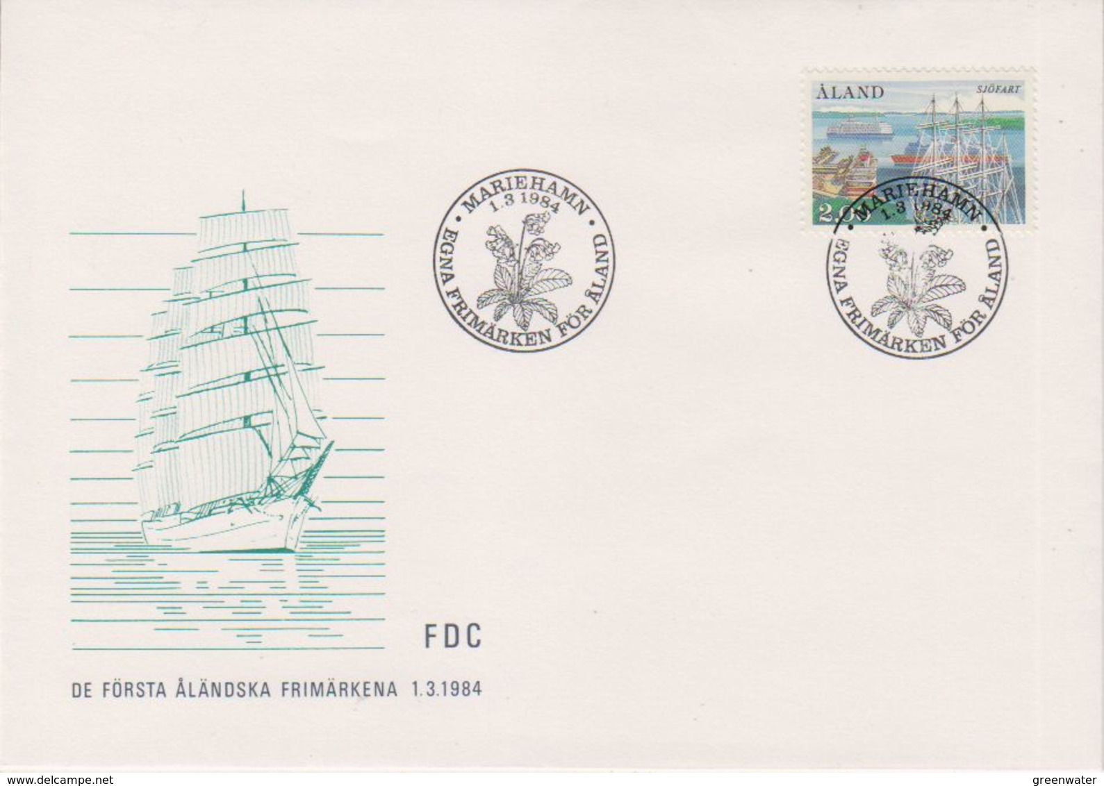 Aland 1984 Sailing Ship 1v ** Mnh (39352B) - Aland