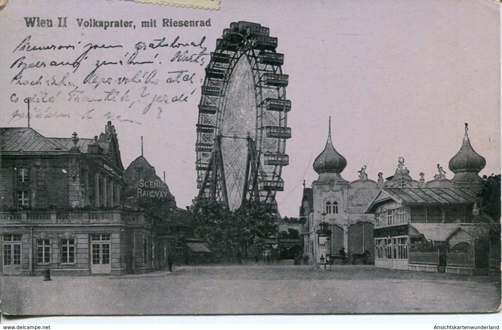 003868  Wien - Volksprater Mit Riesenrad 1917 - Prater