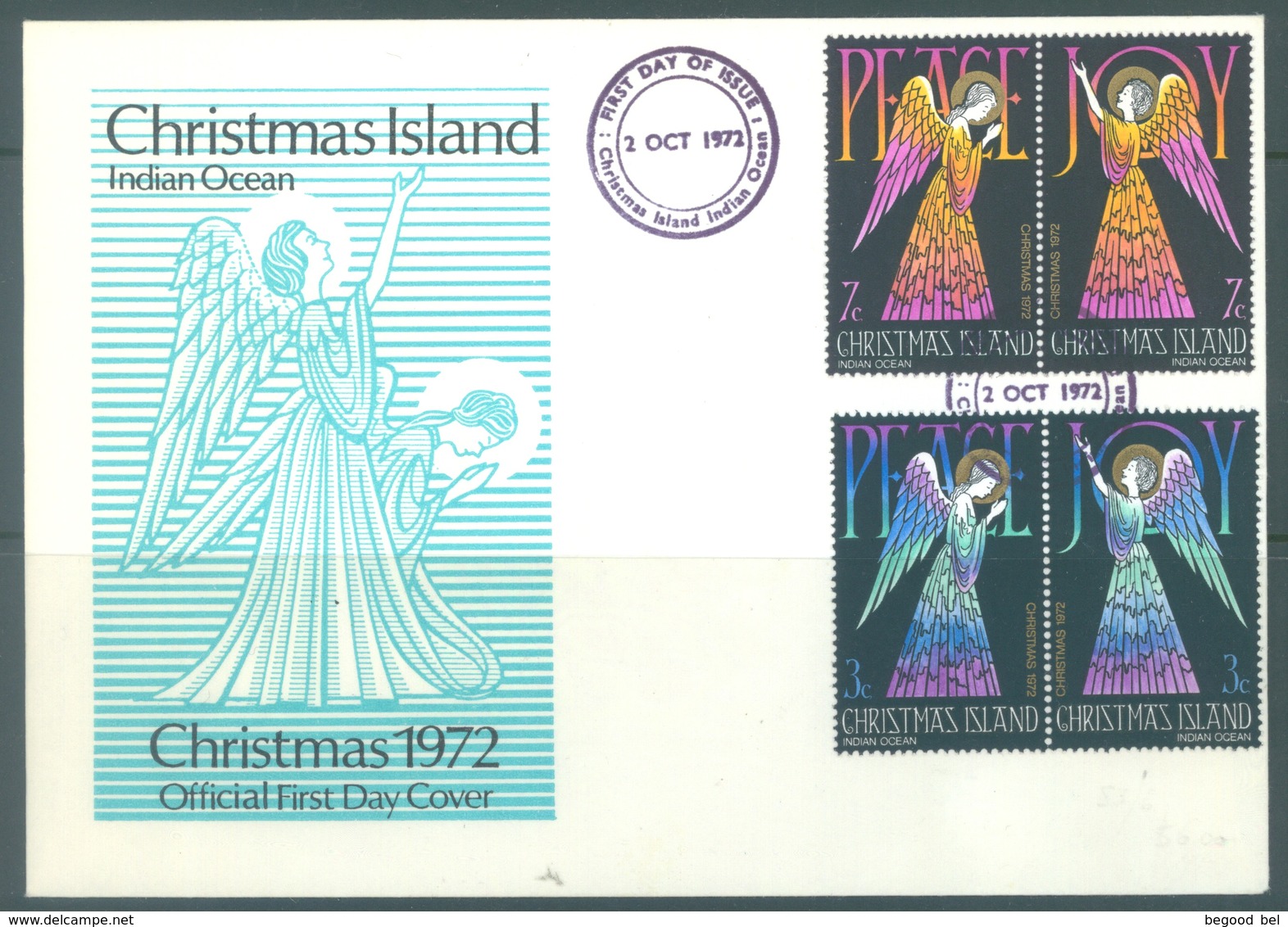 CHRISTMAS - FDC - 2.10.1972  - CHRISTMAS -  Yv 55-58 - Lot 17326 - Christmas Island