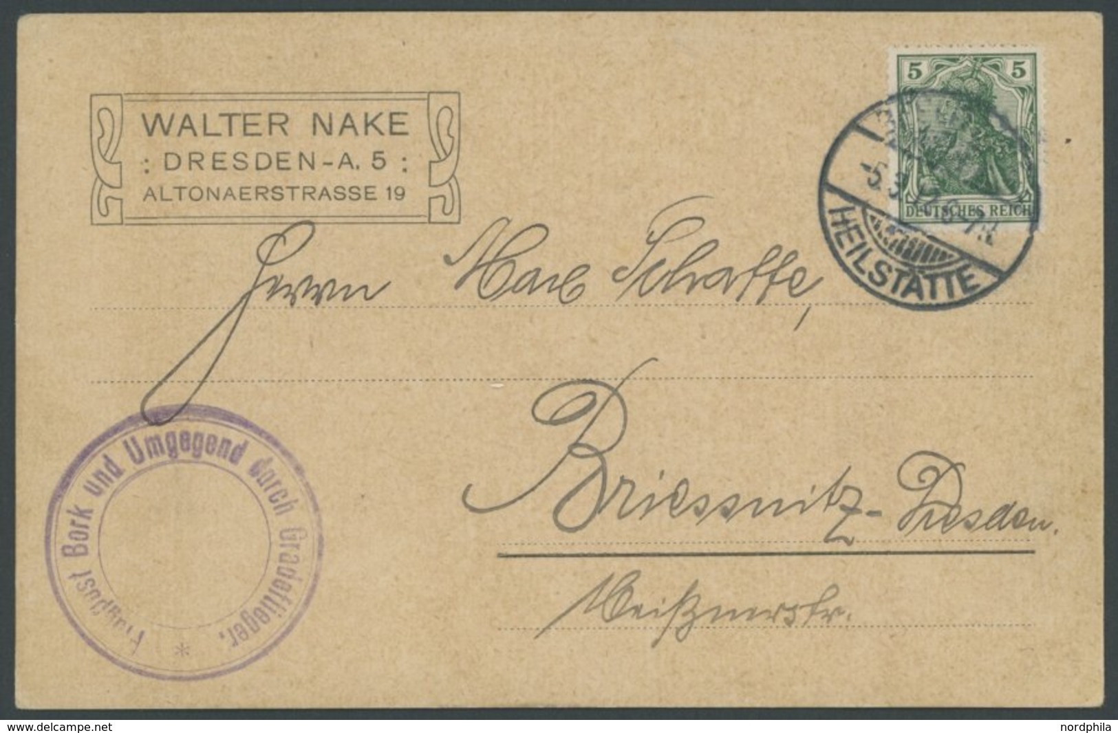 PIONIERFLUGPOST 1909-1914 7/01 BRIEF, 05.03.1912, Flugpost Bork-Brück Mit Flugpoststempel D Ab BEELITZ(MARK) HEILSTÄTTE  - Flugzeuge