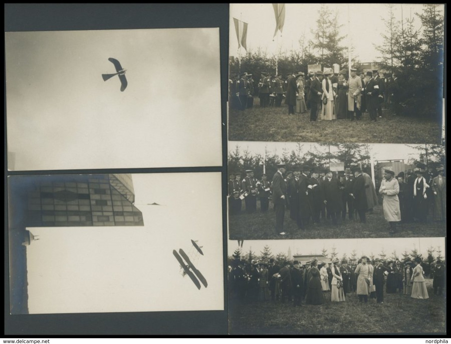 ALTE ANSICHTSKARTEN 1911, Erster Zuverlässigkeitsflug Am Oberrhein, 5 Verschiedene Ungebrauchte Fotokarten, U.a. Überflu - Autres & Non Classés