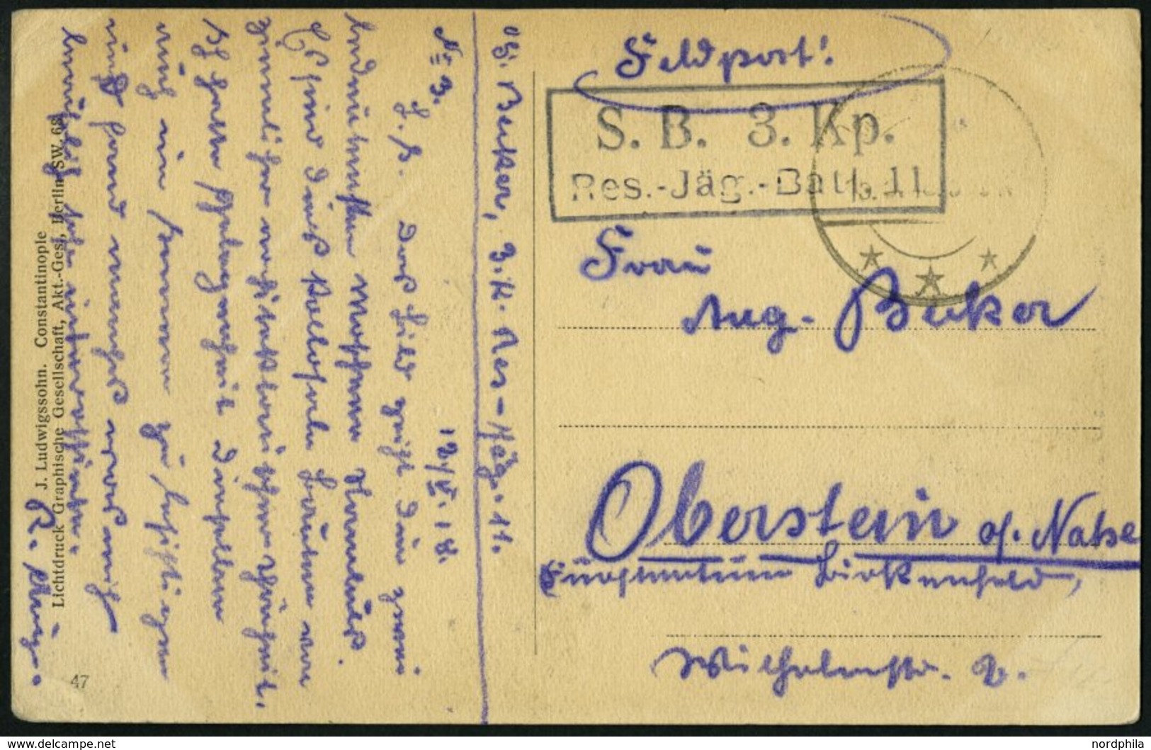 DP TÜRKEI 1918 Feldpoststation RAJAK Auf Feldpost-Ansichtskarte Der 3.Komp.Res.Jäg.Batt 11, Pracht - Turchia (uffici)