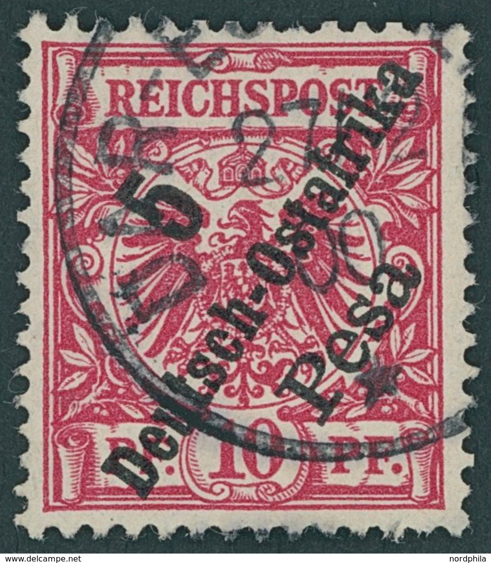DEUTSCH-OSTAFRIKA 8b O, 1896, 5 Pf. Auf 10 Pf. Rotkarmin, üblich Gezähnt Pracht, Gepr. Jäschke-L., Mi. 120.- - Afrique Orientale