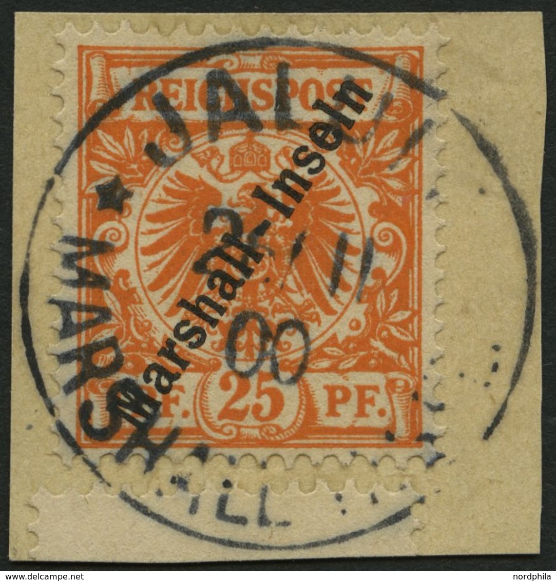 MARSHALL-INSELN 11b BrfStk, 1899, 25 Pf. Dunkelorange, Prachtbriefstück, Gepr. Jäschke-L., Mi. (70.-) - Marshall