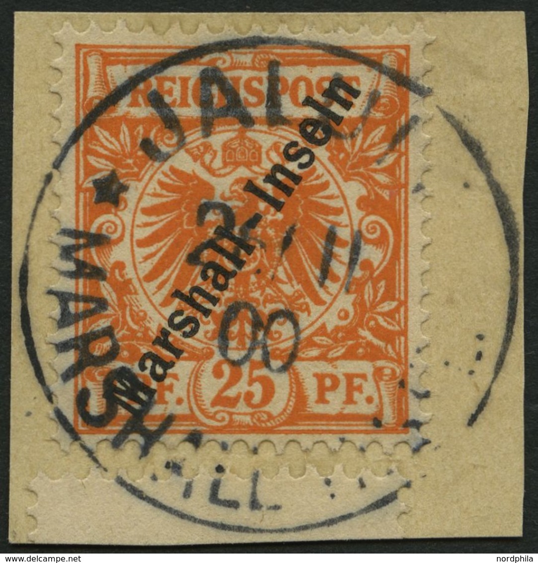 MARSHALL-INSELN 11b BrfStk, 1899, 25 Pf. Dunkelorange, Prachtbriefstück, Gepr. Jäschke-L., Mi. (70.-) - Islas Marshall