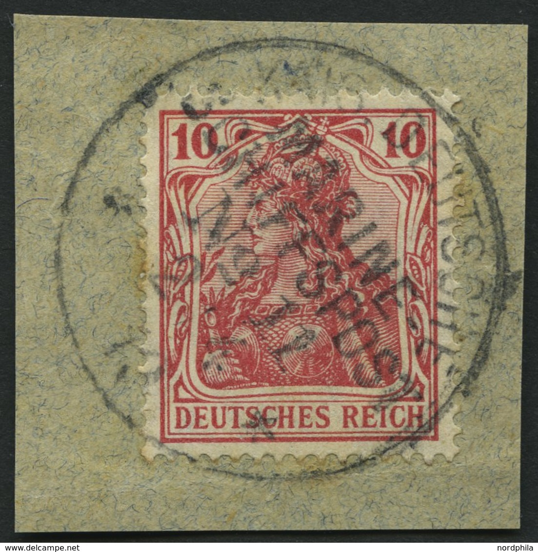 MSP BIS 1914 DR 86 BrfStk, 11 (SMS SEEADLER), 2.4.13, Auf 10 Pf. Germania, Prachtbriefstück - Marítimo