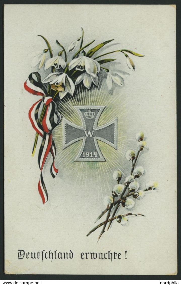MSP VON 1914 - 1918 403 (Sperrfahrzeugdivision Der Elbe) In Blau, 9.3.1916, Feldpostkarte Von Bord Eines Sperrfahrzeuges - Schiffahrt