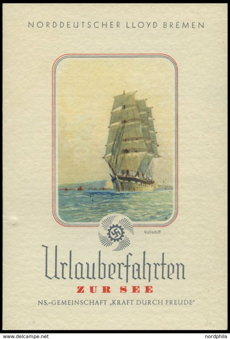 DEUTSCHE SCHIFFSPOST 1938, 5 Verschiedene KDF- Tagesveranstaltungskarten, Inklusive Speisenfolge Von Bord Der SIERRA COR - Schiffahrt