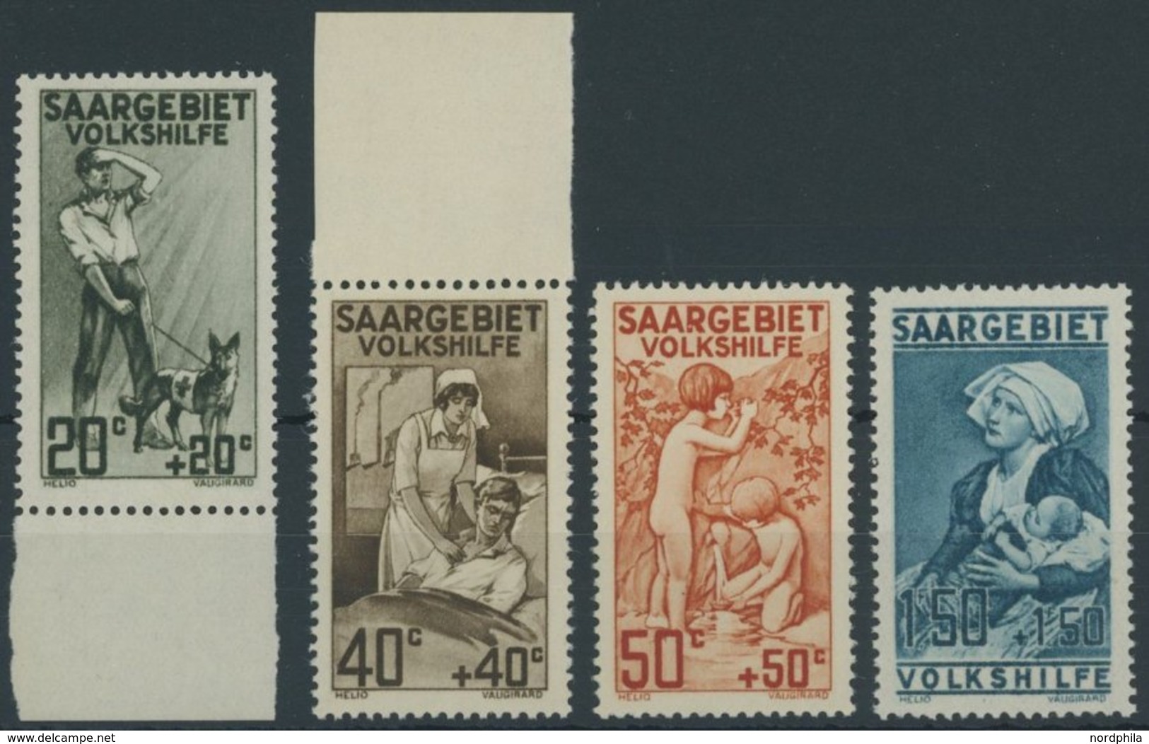 SAARGEBIET 104-07 **, 1926, Pflegedienste I, Postfrischer Prachtsatz, Mi. 130.- - Otros & Sin Clasificación