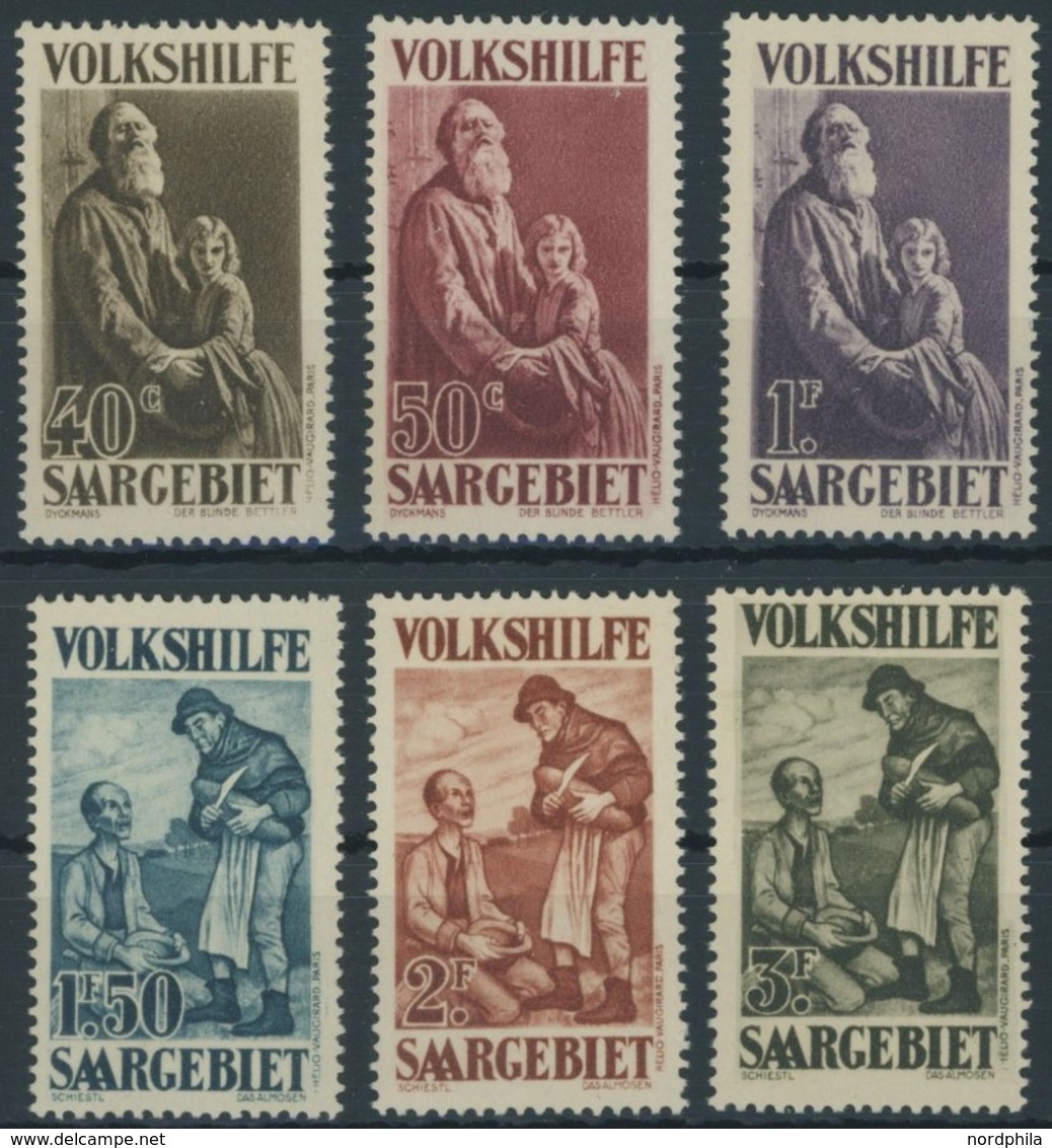SAARGEBIET 128-33 **, 1928, 40 C. - 3 Fr. Gemälde I, 6 Prachtwerte, Mi. 232.- - Autres & Non Classés