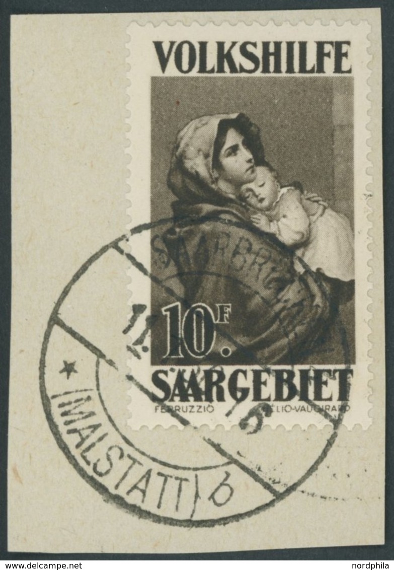 SAARGEBIET 141 BrfStk, 1929, 10 Fr. Gemälde II, Prachtbriefstück, Kurzbefund Geigle, Mi. (170.-) - Autres & Non Classés