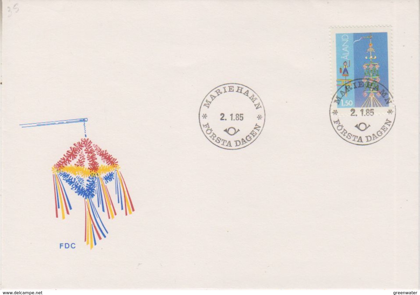 Aland 1985 Maibaum 1v FDC (39353) - Aland