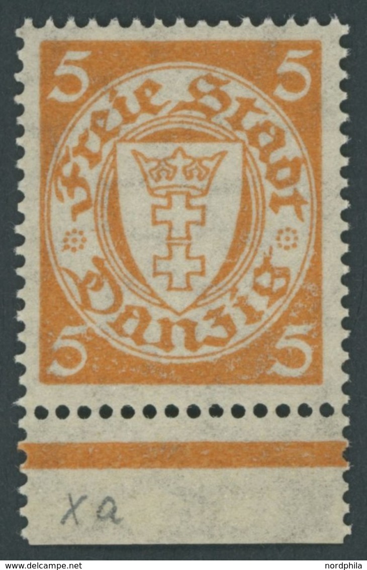 FREIE STADT DANZIG 193xa **, 1924, 5 Pf. Rötlichorange, Postfrisch, Pracht, Mi. 80.- - Autres & Non Classés