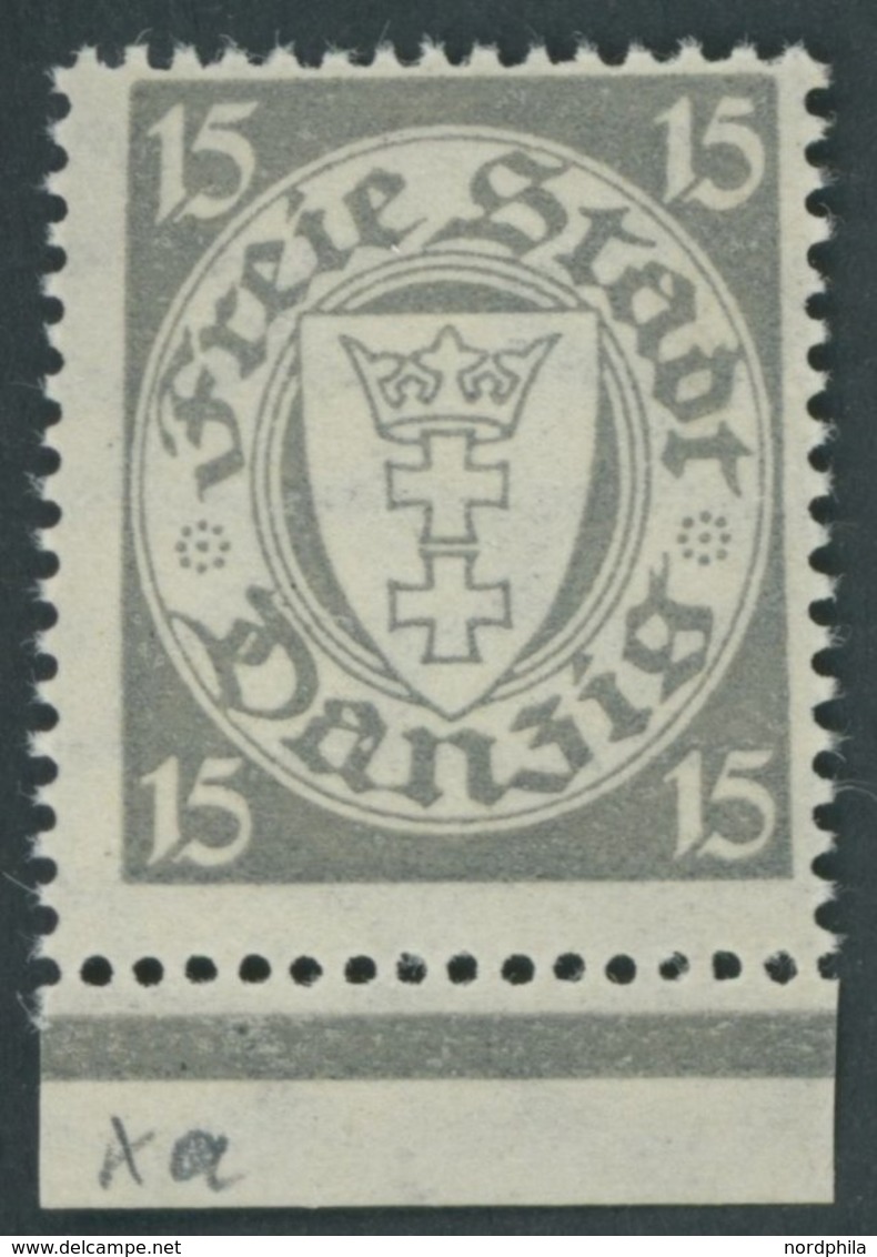 FREIE STADT DANZIG 195xa **, 1924, 15 Pf. Dunkelgrünlichgrau, Postfrisch, Pracht, Mi. 80.- - Sonstige & Ohne Zuordnung