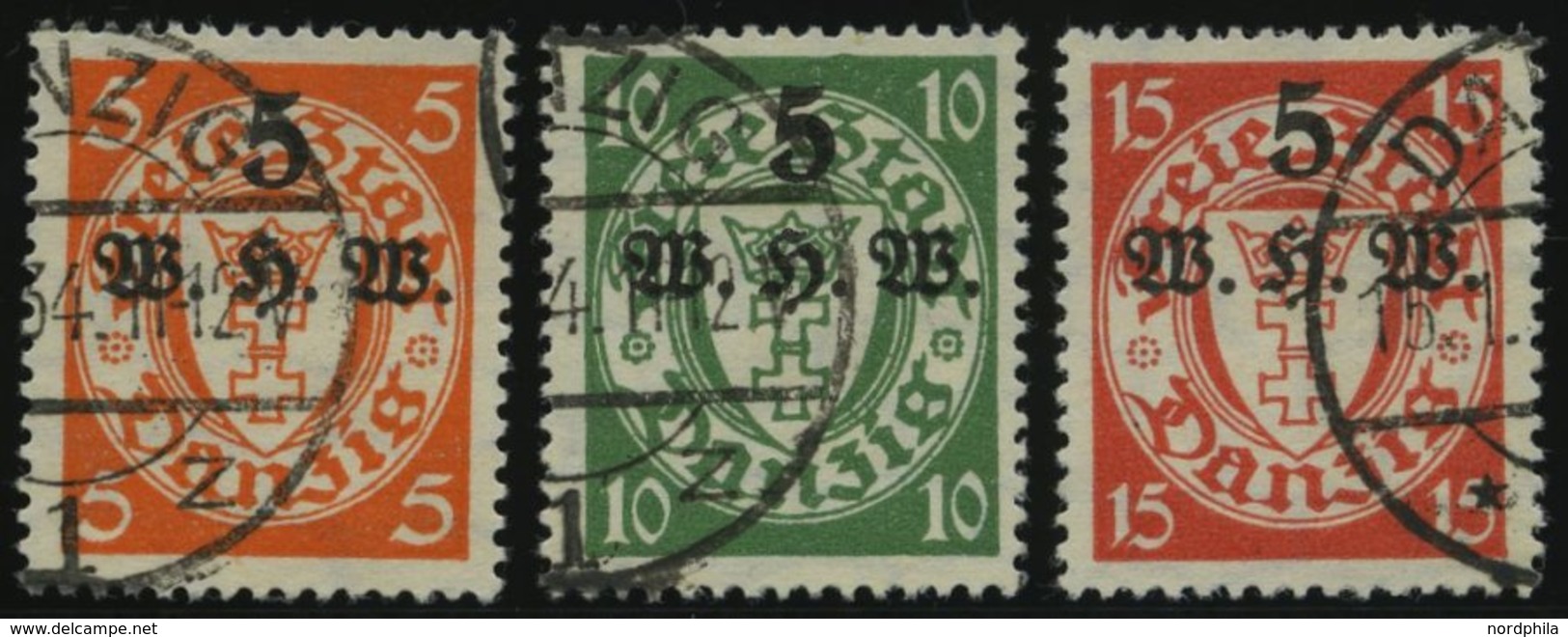 FREIE STADT DANZIG 237-39 O, 1934, Winterhilfswerk, Prachtsatz, Mi. 130.- - Otros & Sin Clasificación