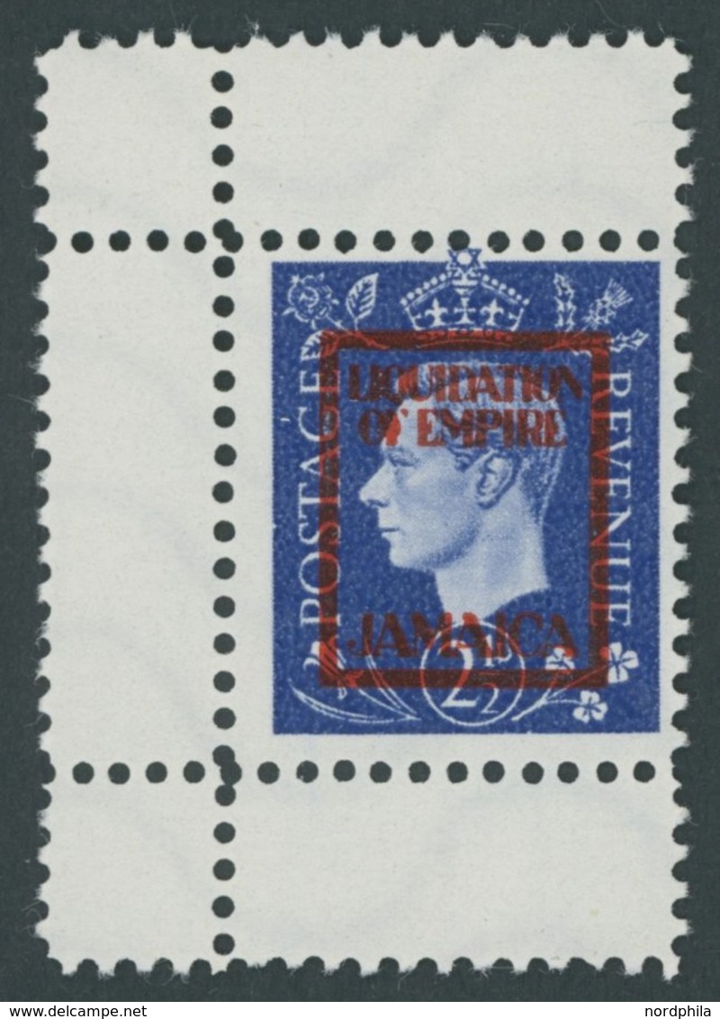 PROPAGANDAFÄLSCHUNGEN 13IV *, 1944, 21/2 P. König Georg VI, Aufdruck Jamaica, Pracht, Mi. 140.- - Ocupación 1938 – 45
