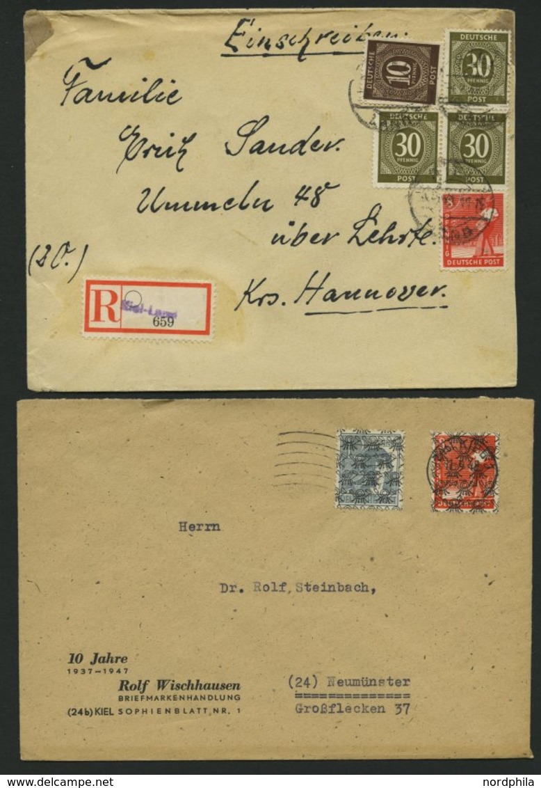 ALLIIERTE BES. 1945-49, Partie Von 85 Belegen Aus KIEL, Dabei Auch Ganzsachen, Sonderstempel Und Einige Besonderheiten,  - Sonstige & Ohne Zuordnung