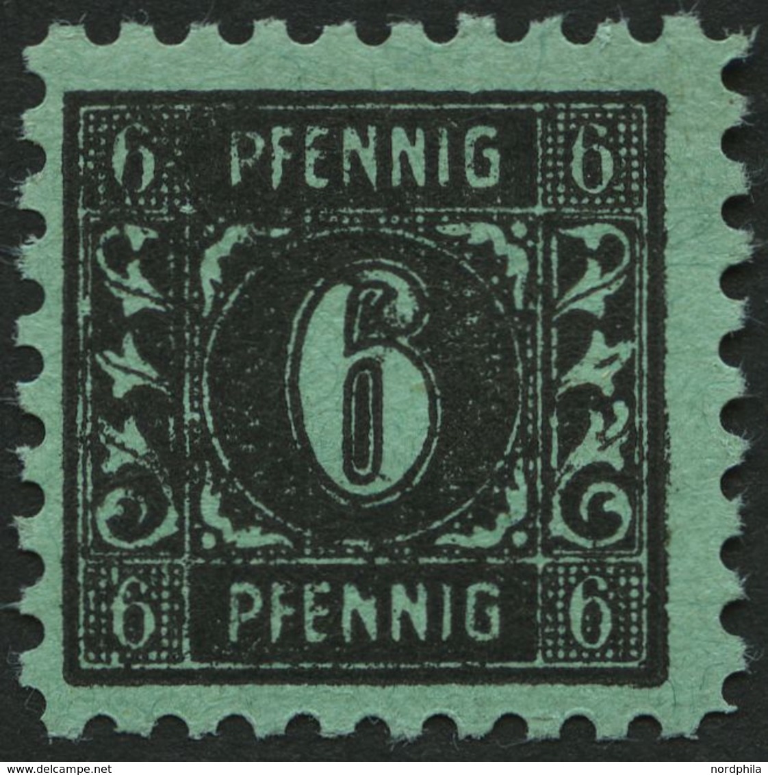 MECKLENBURG-VORPOMMERN 8y **, 1945, 6 Pf. Schwarz Auf Maigrün, Pracht, Gepr. Kramp, Mi. 120.- - Other & Unclassified