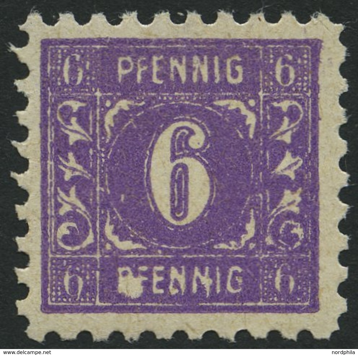 MECKLENBURG-VORPOMMERN 9aXI **, 1945, 6 Pf. Dunkelrotviolett Mit Abart Großer Fleck An PF Von Unterem Pfennig Sowie NN I - Otros & Sin Clasificación