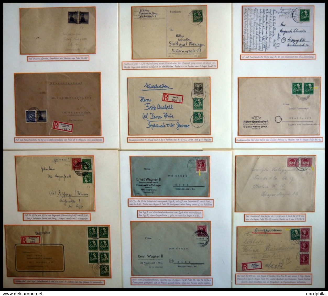 THÜRINGEN 92-99 BRIEF, saubere Briefsammlung von 116 Belegen der Freimarkenausgabe, alle mit viel Sachverstand nach Papi